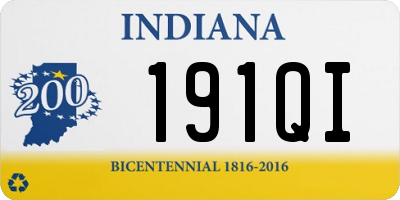 IN license plate 191QI