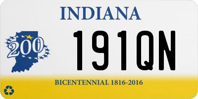 IN license plate 191QN