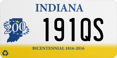 IN license plate 191QS