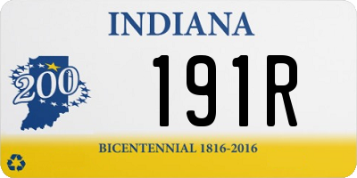 IN license plate 191R