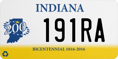 IN license plate 191RA