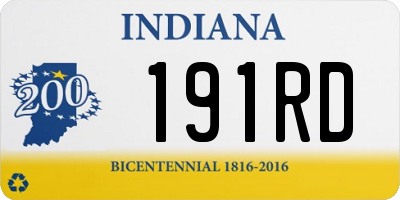 IN license plate 191RD