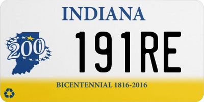 IN license plate 191RE