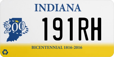 IN license plate 191RH