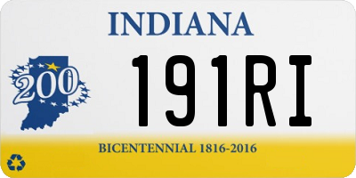 IN license plate 191RI