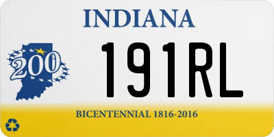 IN license plate 191RL