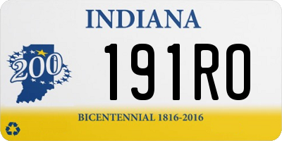 IN license plate 191RO