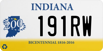 IN license plate 191RW