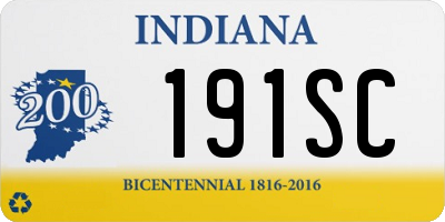 IN license plate 191SC