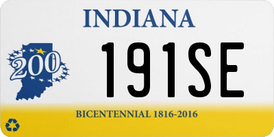 IN license plate 191SE