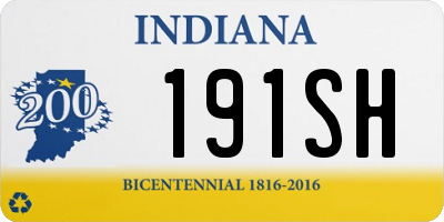 IN license plate 191SH