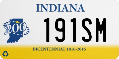 IN license plate 191SM