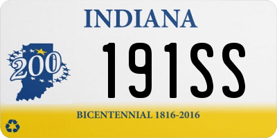 IN license plate 191SS