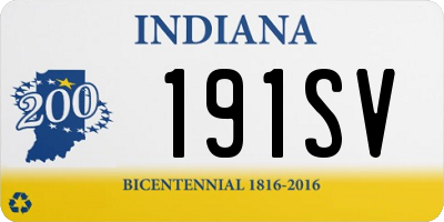 IN license plate 191SV