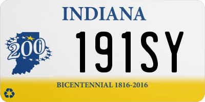 IN license plate 191SY