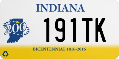 IN license plate 191TK