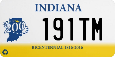 IN license plate 191TM