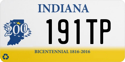 IN license plate 191TP