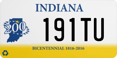 IN license plate 191TU