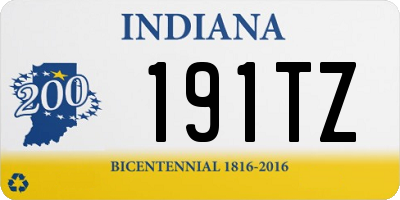 IN license plate 191TZ