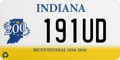 IN license plate 191UD