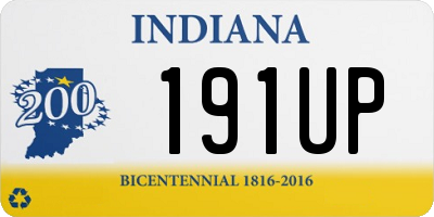 IN license plate 191UP