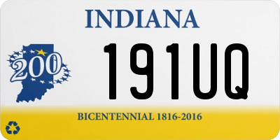 IN license plate 191UQ