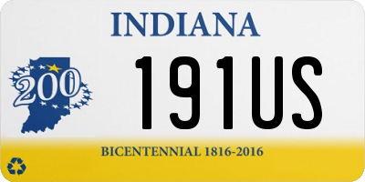 IN license plate 191US