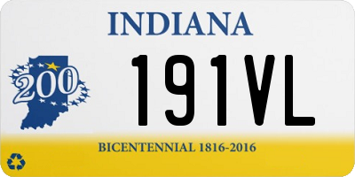 IN license plate 191VL
