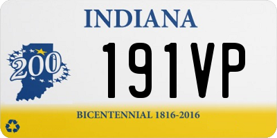 IN license plate 191VP