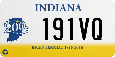 IN license plate 191VQ