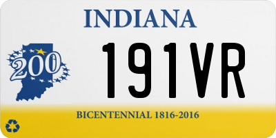 IN license plate 191VR