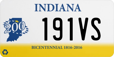 IN license plate 191VS