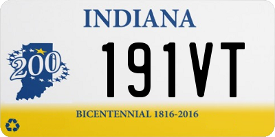 IN license plate 191VT