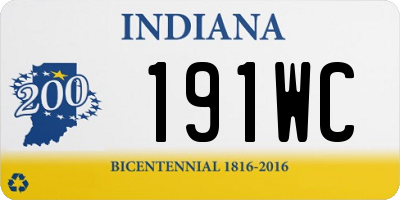 IN license plate 191WC