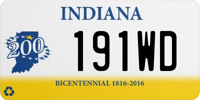 IN license plate 191WD