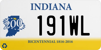 IN license plate 191WL