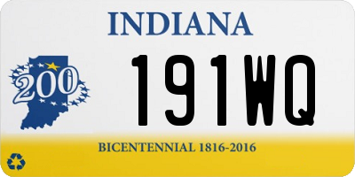 IN license plate 191WQ