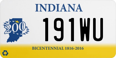 IN license plate 191WU