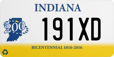 IN license plate 191XD