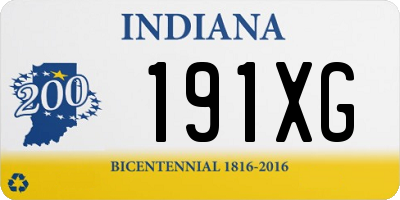 IN license plate 191XG