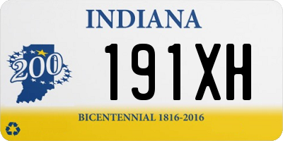 IN license plate 191XH