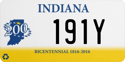 IN license plate 191Y