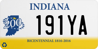 IN license plate 191YA