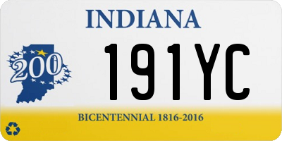 IN license plate 191YC