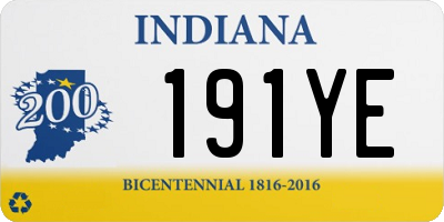 IN license plate 191YE