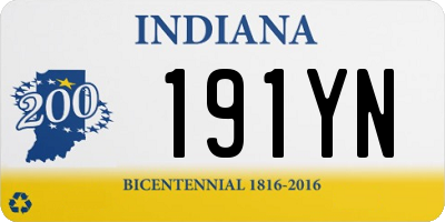 IN license plate 191YN