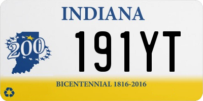 IN license plate 191YT