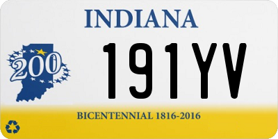 IN license plate 191YV