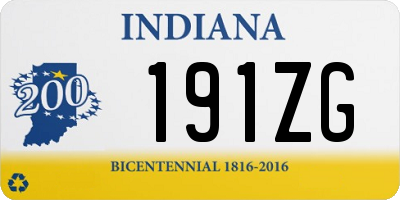 IN license plate 191ZG